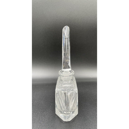 Perfume Bottle LEAD CRYSTAL Glass Frosted Floral Design - Made in Germany (C6) - Vintosh Vintage