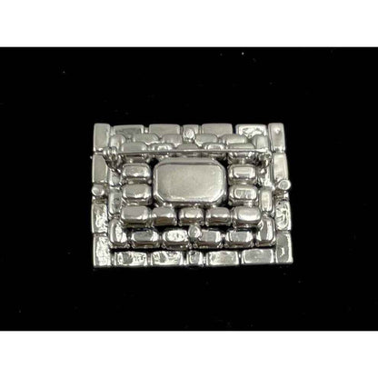 1960s Vibrant & Light Blue Glass Three Tiered BROOCH (A1)