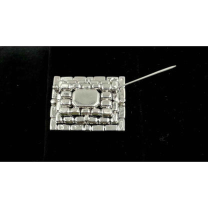 1960s Vibrant & Light Blue Glass Three Tiered BROOCH (A1)