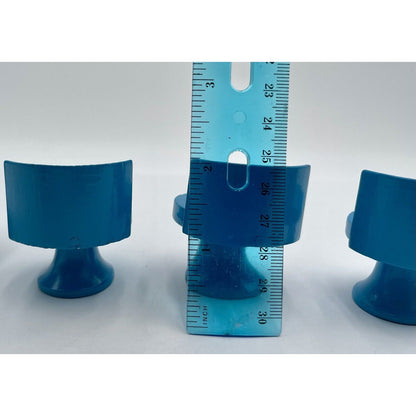 1970's Dollhouse Round Wooden Checkered Table & Chairs w/Painted Accents   (C8) - Vintosh Vintage