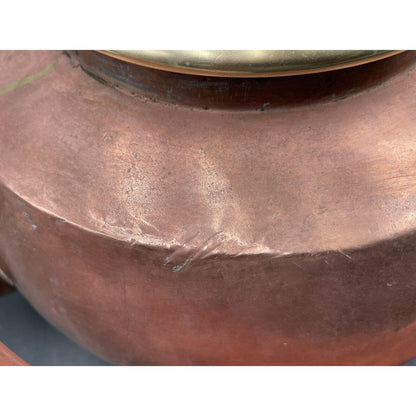Antique Large Copper Kettle with Brass Lid (A3) - Vintosh Vintage