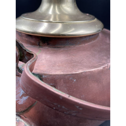 Antique Large Copper Kettle with Brass Lid (A3) - Vintosh Vintage