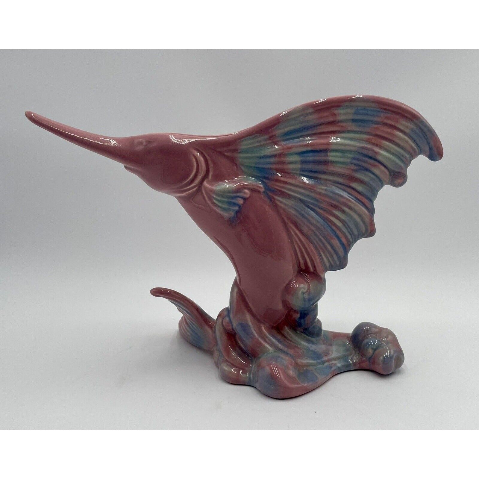 Vintage Royal Haeger Marlin Swordfish Sailfish Art Pottery Planter Vase (D5) - Vintosh Vintage