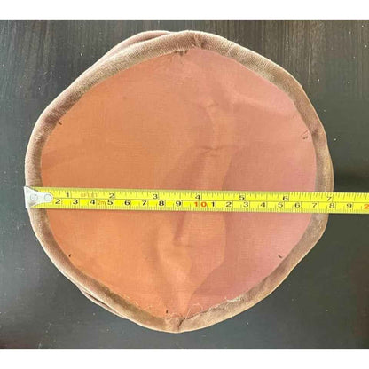 Vintage Brown Velvet Hat w/ Clear Rhinestone