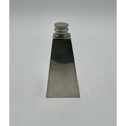 Antique Hand Made Pewterware Art Deco Triangle Perfume Decanter - England (D7) - Vintosh Vintage