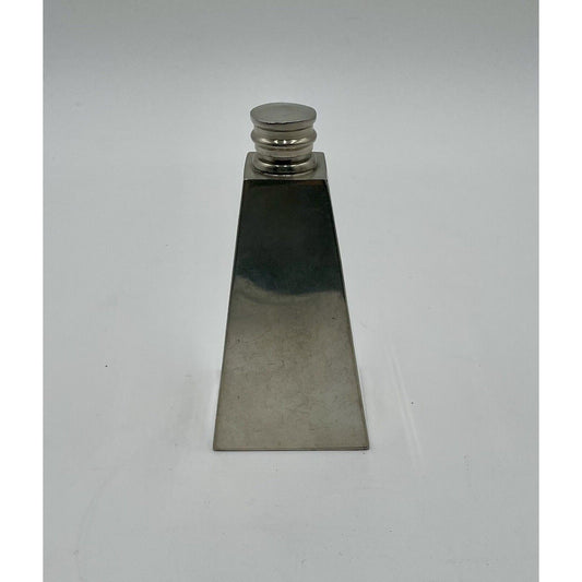 Antique Hand Made Pewterware Art Deco Triangle Perfume Decanter - England (D7) - Vintosh Vintage