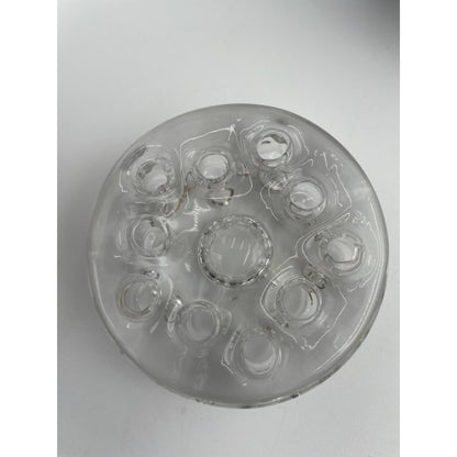 Vintage Viking Black Glass Flowerlite Three Footed Vase With Clear Glass Top - Vintosh Vintage