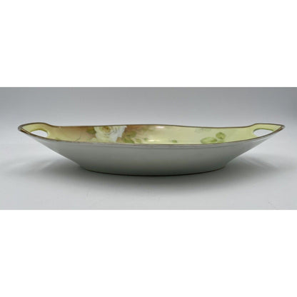 Vintage 1900's PT Bavaria Oval Small Dish W/Hand Painted Roses (C4) - Vintosh Vintage