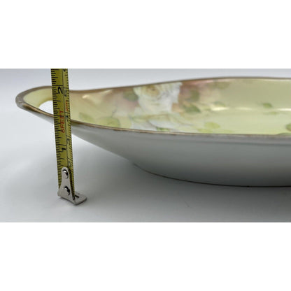 Vintage 1900's PT Bavaria Oval Small Dish W/Hand Painted Roses (C4) - Vintosh Vintage