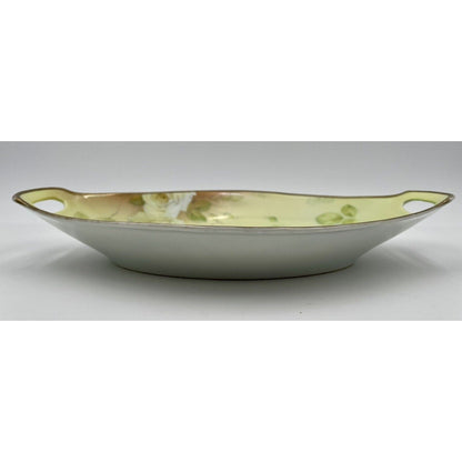 Vintage 1900's PT Bavaria Oval Small Dish W/Hand Painted Roses (C4) - Vintosh Vintage