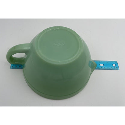 1950s Fire King Jadeite Green Glass Banded Batter Mixing Bowl Spout & Handle C1 - Vintosh Vintage